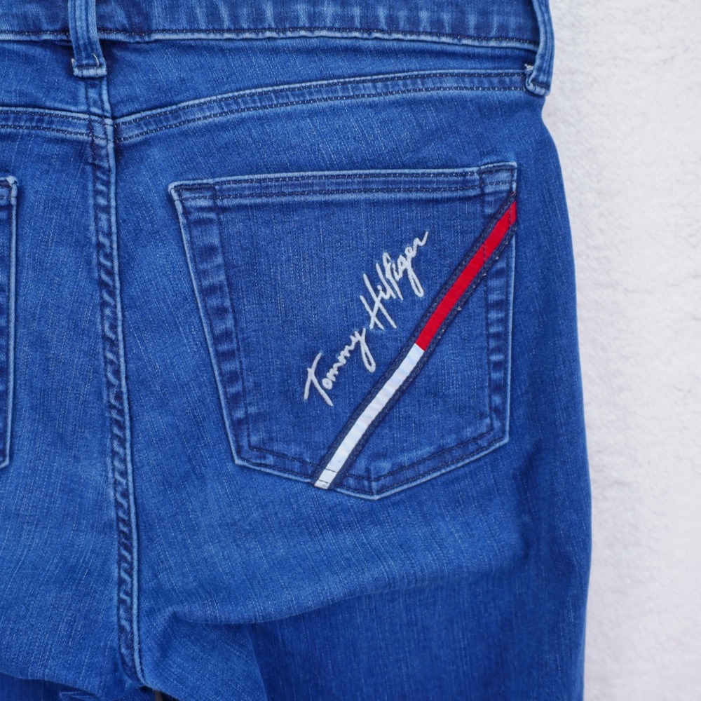 Tommy Hilfiger Denim High Rise Curvy Skinny Jeans -10- 32 / 28 Zip Up Ankle - Picture 8 of 12